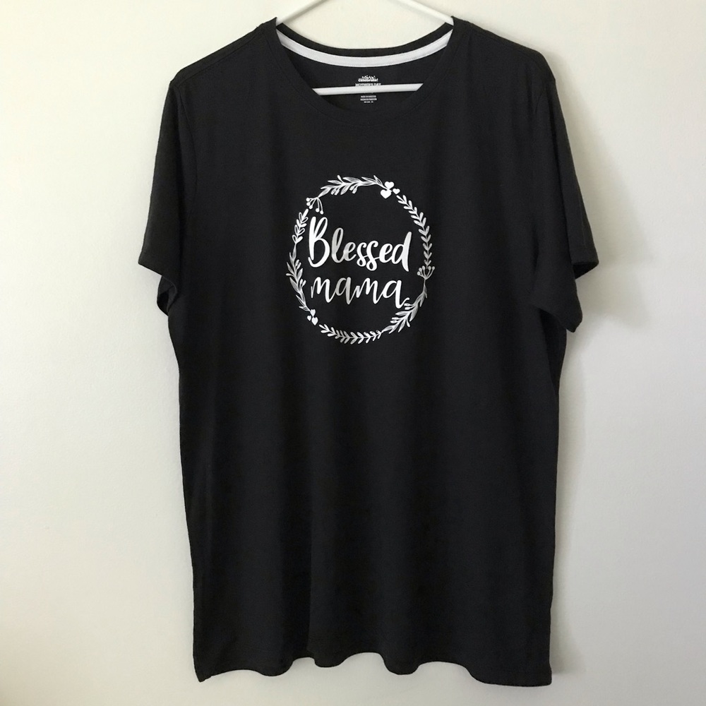 Blessed Mama Black Tee